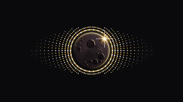 Logo Eclipse, isotipo, color, fondo negro