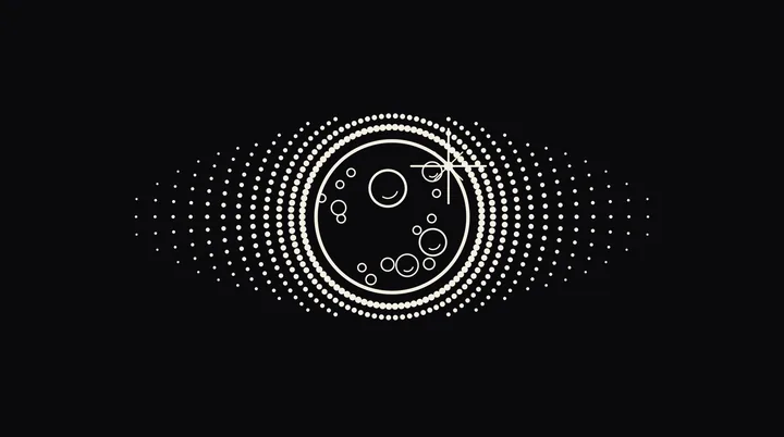Logo Eclipse, isotipo, una tinta crema, fondo negro