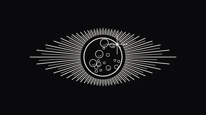 Logo Eclipse, isotipo, una tinta crema, fondo negro