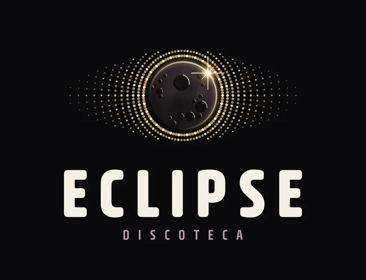 Logo Eclipse, vertical, color, fondo negro