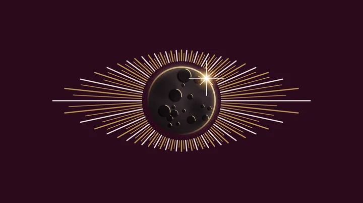 Logo Eclipse, isotipo, color, fondo vino oscuro