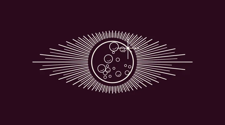 Logo Eclipse, isotipo, una tinta crema, fondo vino oscuro