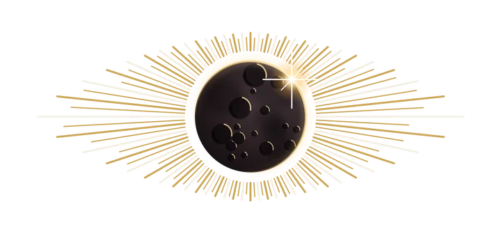 Logo Eclipse, isotipo, color sobre oscuro