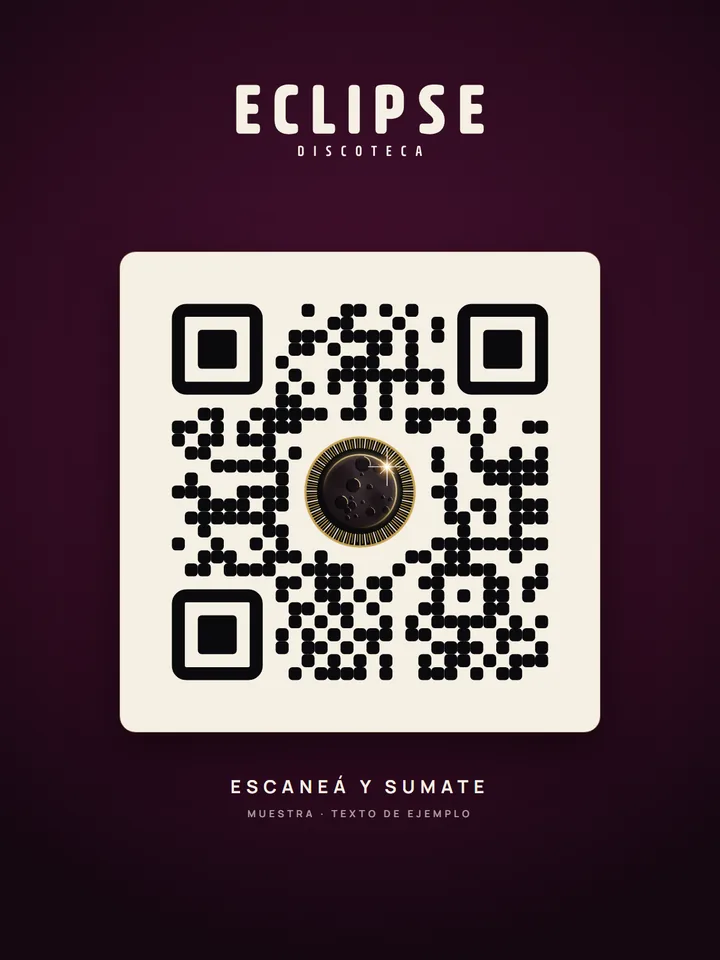 QR en tarjeta de mesa